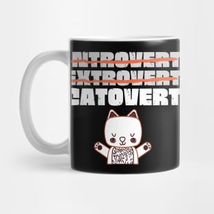 Introvert Extrovert Catovert Mug